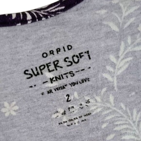 Purple Torrid Super Soft Sharkbite Hem Asymmetrical Top Floral Tank Scoo… - Picture 7 of 7